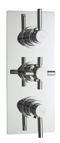 Hudson Reed A3003 Tec Pura Triple Thermostatic Shower Valve, Chrome