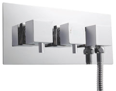 Nuie A3077 Twin Thermostatic Shower Valve With Diverter, Chrome