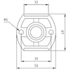 Image of Nuie A315 Fast-Fit Bracket for Bar Thermostats, Chrome