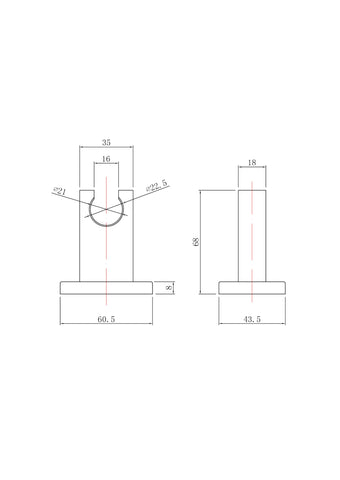 Nuie A3794 Wall Shower Bracket, Chrome