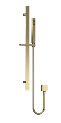 Nuie A8167 Slide Rail Shower Kit, Brushed Brass