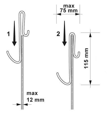 Nuie ACC003 Enclosure Hook For Frameless Enclosures