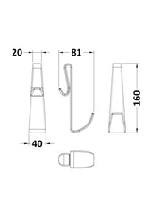 Nuie ACC006 Enclosure Hook For Frameless Enclosures