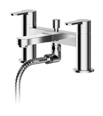 Nuie ARV304 Arvan Deck Mounted Bath Shower Mixer With Kit, Chrome