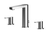 Image of Nuie ARV337 Arvan Deck Mounted 3 Tap Hole Basin Mixer With Pop Up Waste, Chrome
