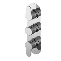 Nuie ARVTR02 Arvan Triple Thermostatic Valve, Chrome