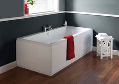 Nuie NBA209 Asselby Square Double Ended Bath 1700 x 700mm, White
