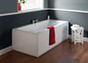 Image of Nuie NBA209 Asselby Square Double Ended Bath 1700 x 700mm, White