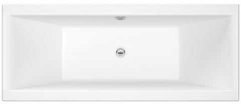 Nuie NBA209 Asselby Square Double Ended Bath 1700 x 700mm, White