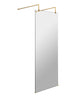 Image of Hudson Reed BBPAF070 700mm Wetroom Screen With Arms and Feet, Brushed Brass