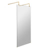 Image of Hudson Reed BBPAF10 1000mm Wetroom Screen With Arms and Feet, Brushed Brass