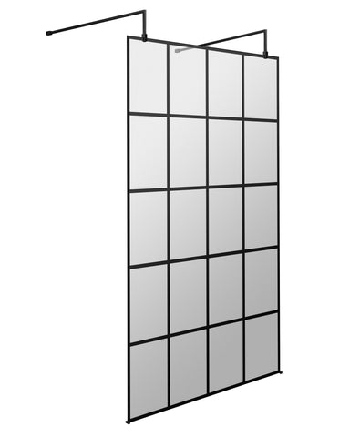 Hudson Reed BFAF11 1100mm Frame Screen with Arms and Feet, Matt Black