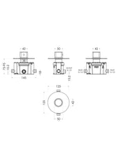 Nuie BINTC11 Binsey Thermostatic Temperature Control Valve, Chrome