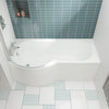 Image of Nuie WBB1585L 1500mm Left Hand B-Shaped Bath, White