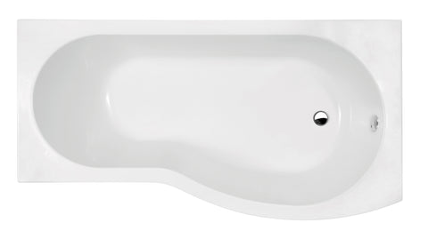 Nuie WBB1585R 1500mm Right Hand B-Shaped Bath, White