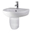 Image of Nuie CHM004 Harmony 500mm Basin & Semi Pedestal Round, White