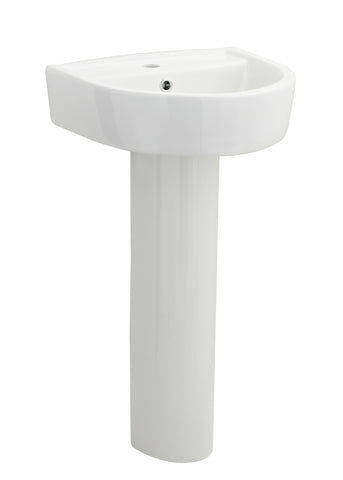 Nuie CPV001 Provost 420mm Basin & Pedestal Round, White
