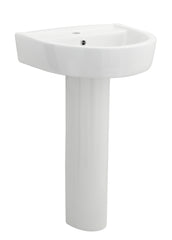 Nuie CPV002 Provost 520mm Basin & Pedestal Round, White