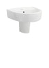 Image of Nuie CPV003 Provost 420mm Basin & Semi Pedestal Round, White