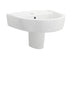 Image of Nuie CPV004 Provost 520mm Basin & Semi Pedestal Round, White