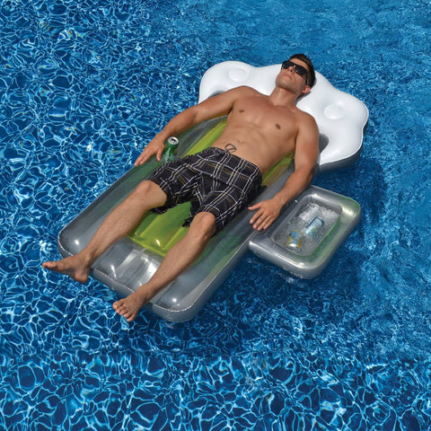 Beer Mug 72-in Inflatable Pool Float w/ Mini Cooler - Houux