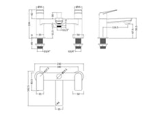 Hudson Reed DRI304 Drift Bath Shower Mixer, Chrome