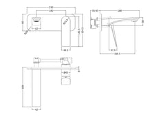 Hudson Reed DRI328 Drift Wall Plated Single Lever Basin Mixer, Chrome