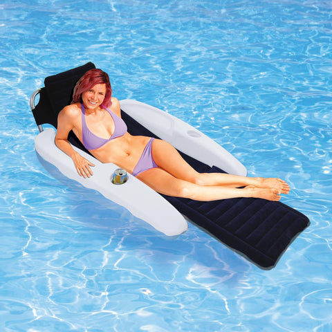 Aqua Chaise Padded Pool Lounger - Houux