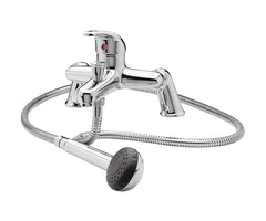 Nuie DTY304 Eon Deck Mounted Bath Shower Mixer, Chrome