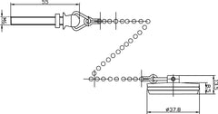 Nuie E343 Basin Plug And Chain, Chrome