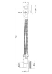 Nuie E358 Freeflow Bath Filler, Chrome