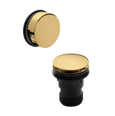 Nuie E827 Push Button Bath Waste, Brushed Brass