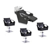 Image of DIR Salon Electrical leg-rest Backwash and Styling Chair Salon Package DIR 7062-1188 - Houux
