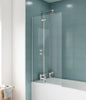 Image of Nuie ERSS1 Ella Square Hinged Bath Screen, Satin Chrome