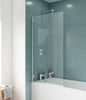 Image of Nuie ERSSQ Ella Square Bath Screen, Satin Chrome