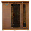 Image of Klondike 4-Person Cedar Infrared Sauna with Chromotherapy Lighting - Houux