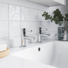 Nuie FJ311 Series Two Basin Taps, Chrome