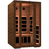 Image of JNH Lifestyles Freedom 2 Person Red Cedar Wood Carbon Fiber Far Infrared Sauna - Houux