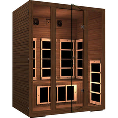 JNH Lifestyles Freedom 3 Person Red Cedar Wood Carbon Fiber Far Infrared Sauna