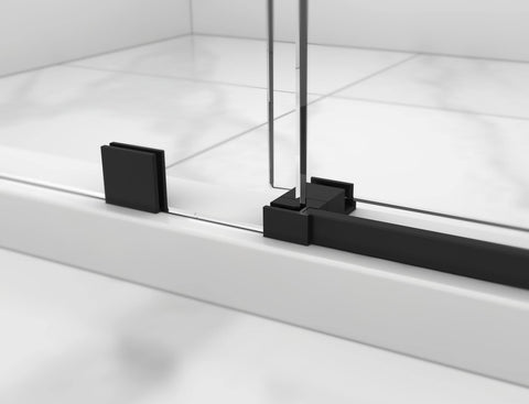 Legion Furniture GD9046-48 46" - 48" Single Sliding Shower Door Set With Black Hardware - Houux