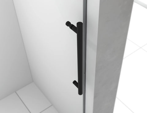 Legion Furniture GD9056-60-S 56" - 60" Single Sliding Shower Door Set With Black Hardware - Houux
