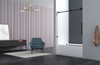 Image of Legion Furniture GD9056-60-S 56" - 60" Single Sliding Shower Door Set With Black Hardware - Houux