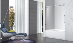 Legion Furniture GD9056-60-S 56" - 60" Single Sliding Shower Door Set With Brushed Nickel Hardware - Houux