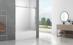 Legion Furniture GD9056-60-S 56" - 60" Single Sliding Shower Door Set With Chrome Hardware - Houux