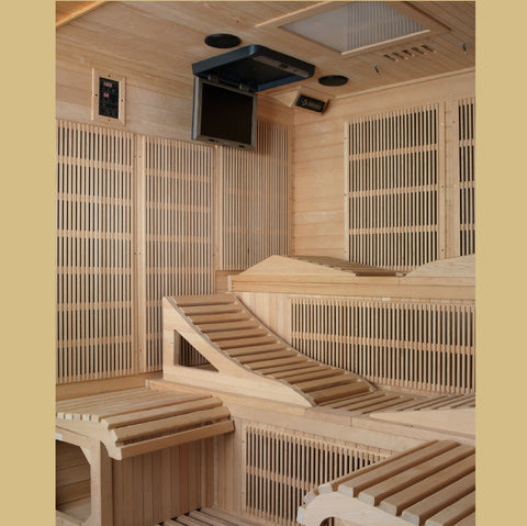 Golden Designs "Monaco" 6-person Near Zero EMF Far Infrared Sauna Canadian Hemlock GDI-6996-01