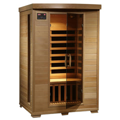 Coronado 2-Person Hemlock Deluxe Infrared Sauna w/ 6 Carbon Heaters - Houux