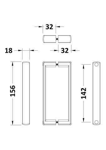 Nuie HAN1005AA Ella Square Handle