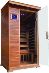 SunRay Saunas Sedona Luxury 1 Person FAR Infrared Sauna Red Cedar 36"X42"X75" HL100K - Houux