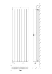 Hudson Reed HL327 Revive Vertical Double Panel Radiator 1800 x 528, High Gloss White