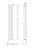 Image of Hudson Reed HL327 Revive Vertical Double Panel Radiator 1800 x 528, High Gloss White